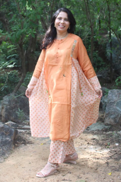 Bhor panelled kurta and pants